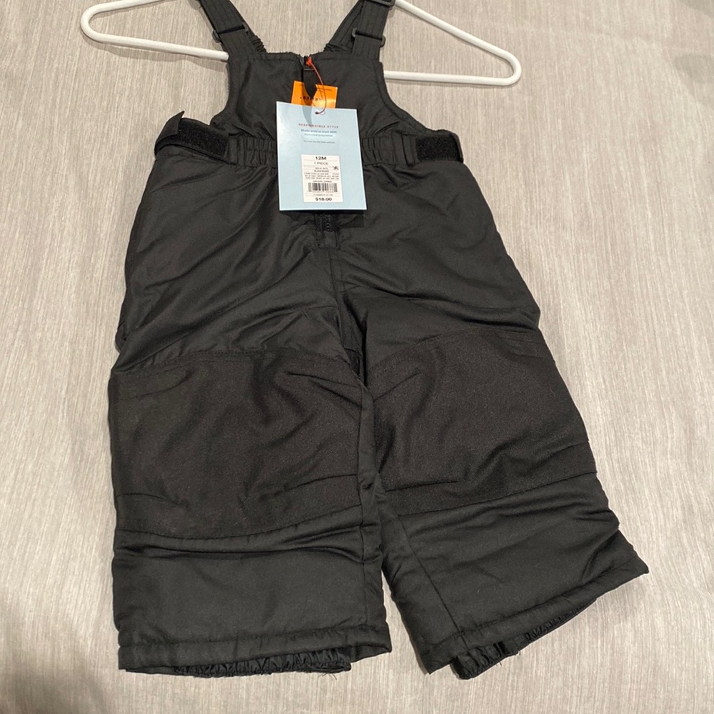 NWT 12 months snow bibs